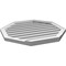 Ekena Millwork Octagonal Surface Mount PVC Gable Vent: Functional, w/ 2"W x 2"P Brickmould Sill Frame, 30"W x 30"H GVPOC30X3003SF - alternate 3